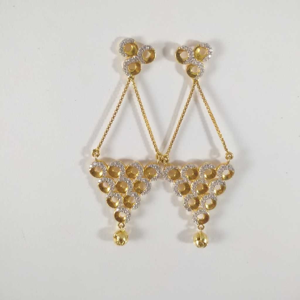 22k gold hanging fancy earring nj-e007