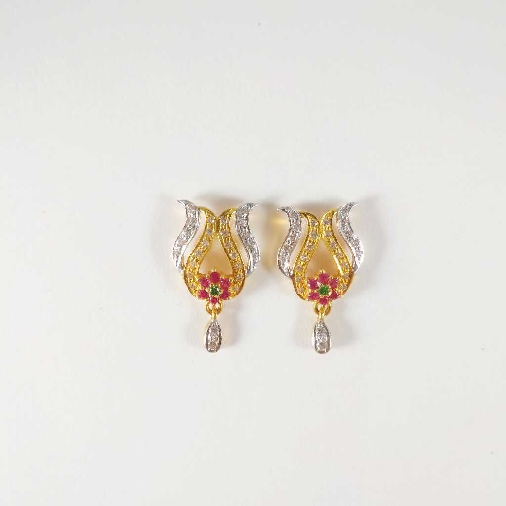 22k gold lotus fancy earing nj-e004