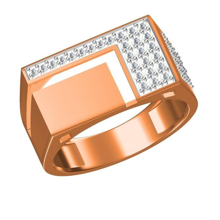 18K GENTS ROSE GOLD DIAMOND RING