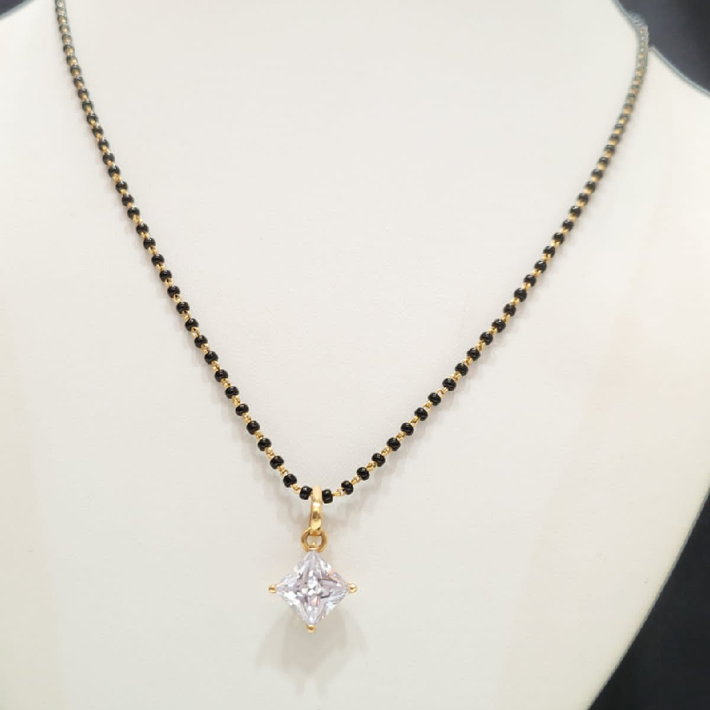 Single Swarovski diamond mangalsutra