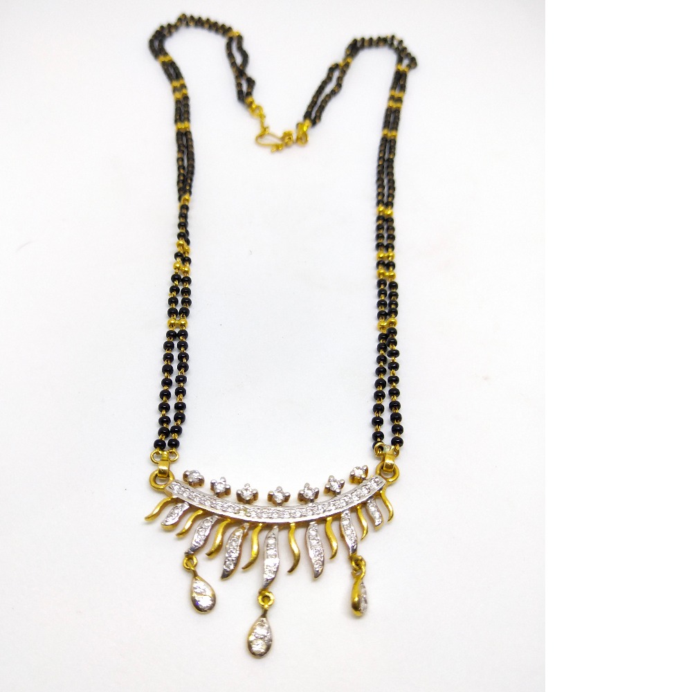 916  Two Line  mangalsutra with Diamond pendent