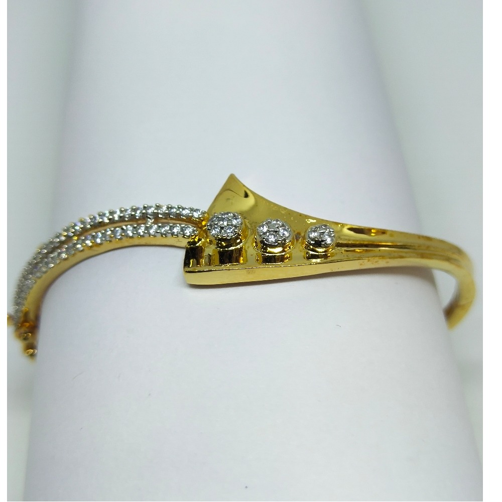 22K designer gold and diamond ladies bracelet