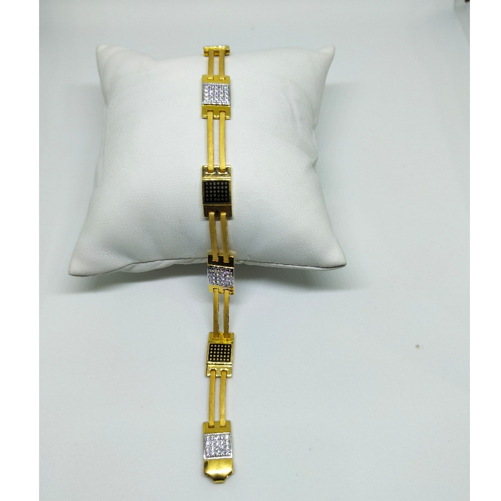 916 diamond & rodium coated simple gents lucky