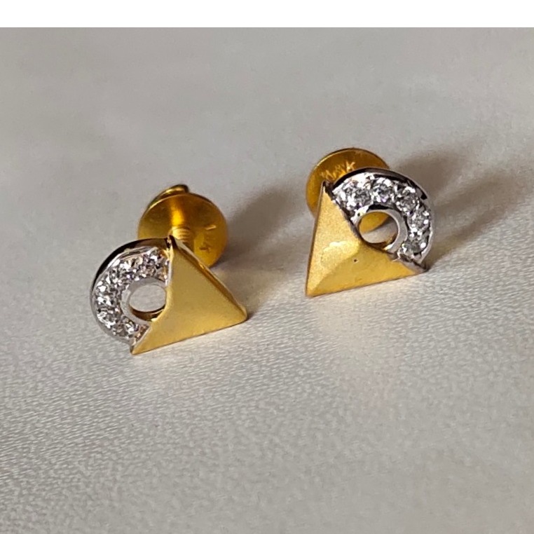 22K cz Gold  fancy Earring