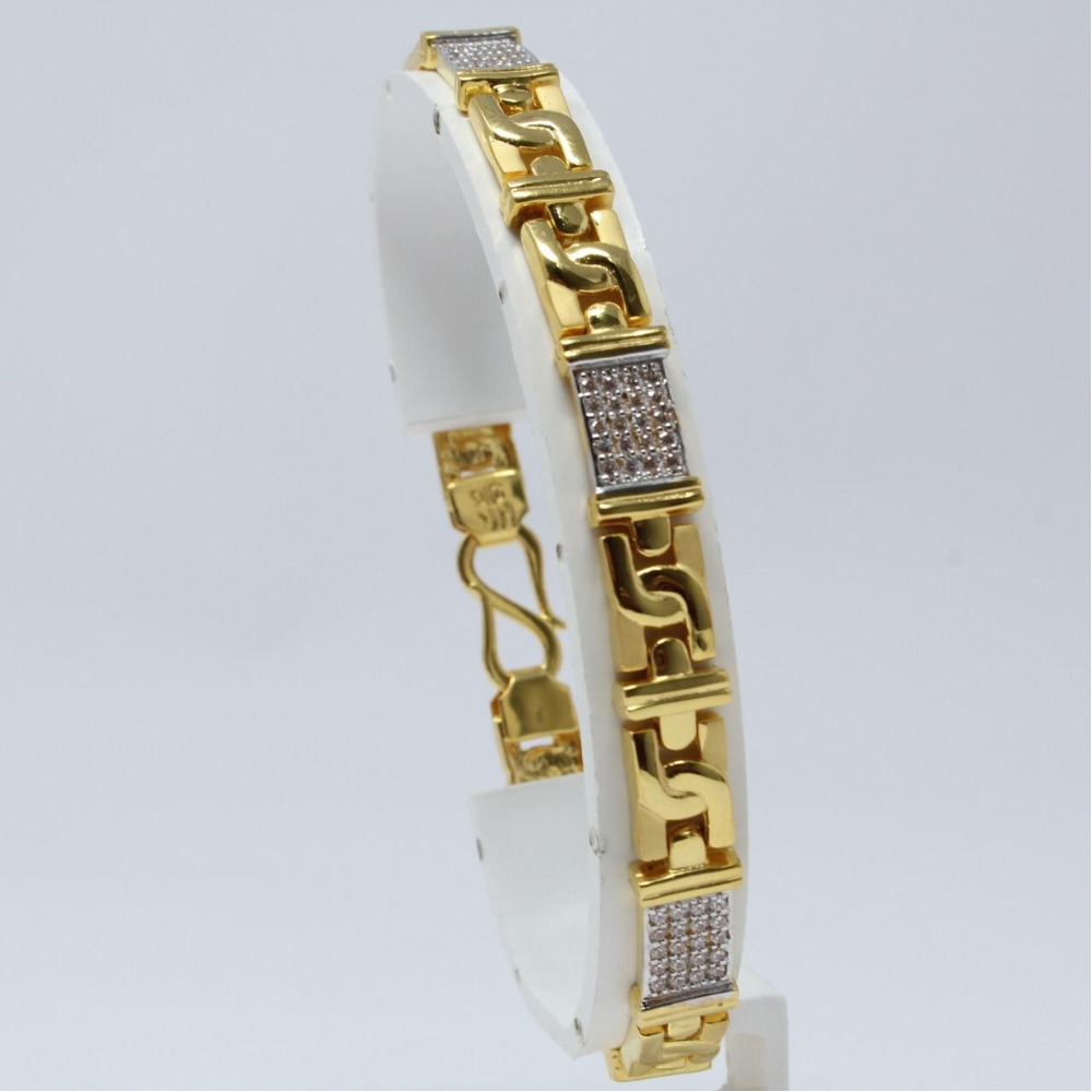 22KT Gold CZ Designer Gents Lucky KV-GB002