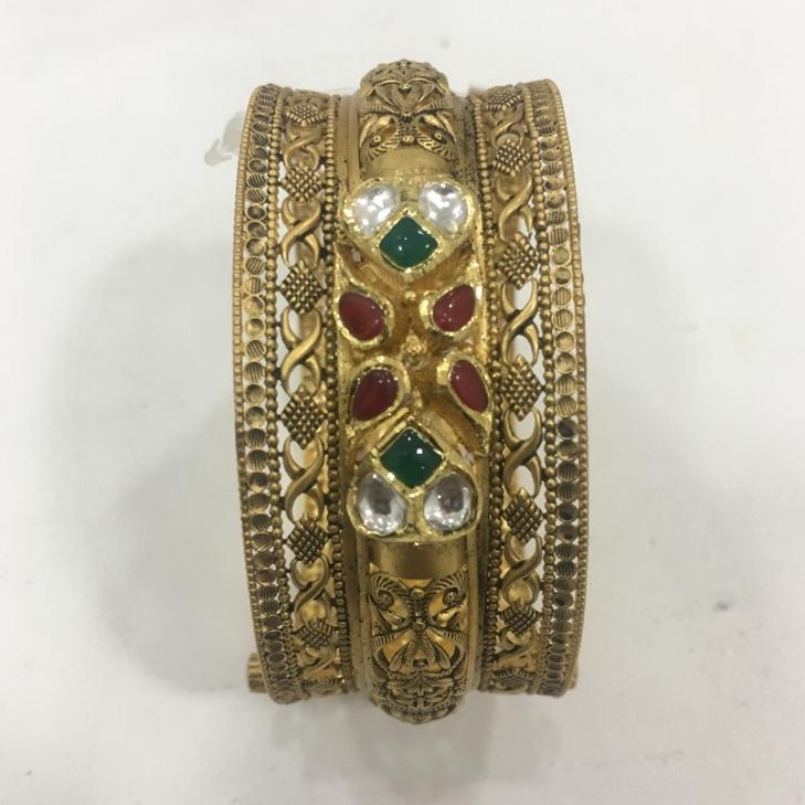 916 Gold Fancy Color stone Kada For Wedding KV-B003