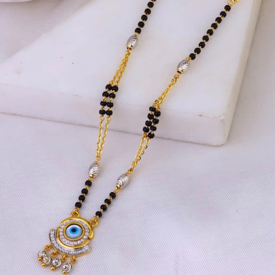 22KT Gold CZ Kidiya Ser Mangalsutra MS-767