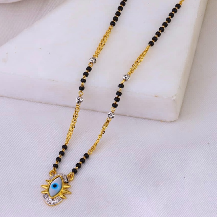 916 Gold Designer Black Moti Mangalsutra MS-760