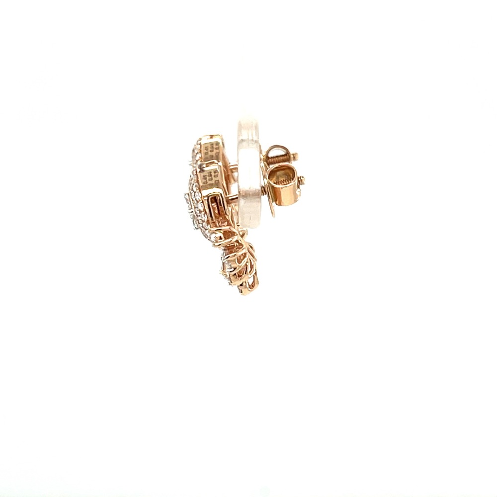 Exuberant Diamond Earrings A Burst of Brilliance in 18K Rose Gold