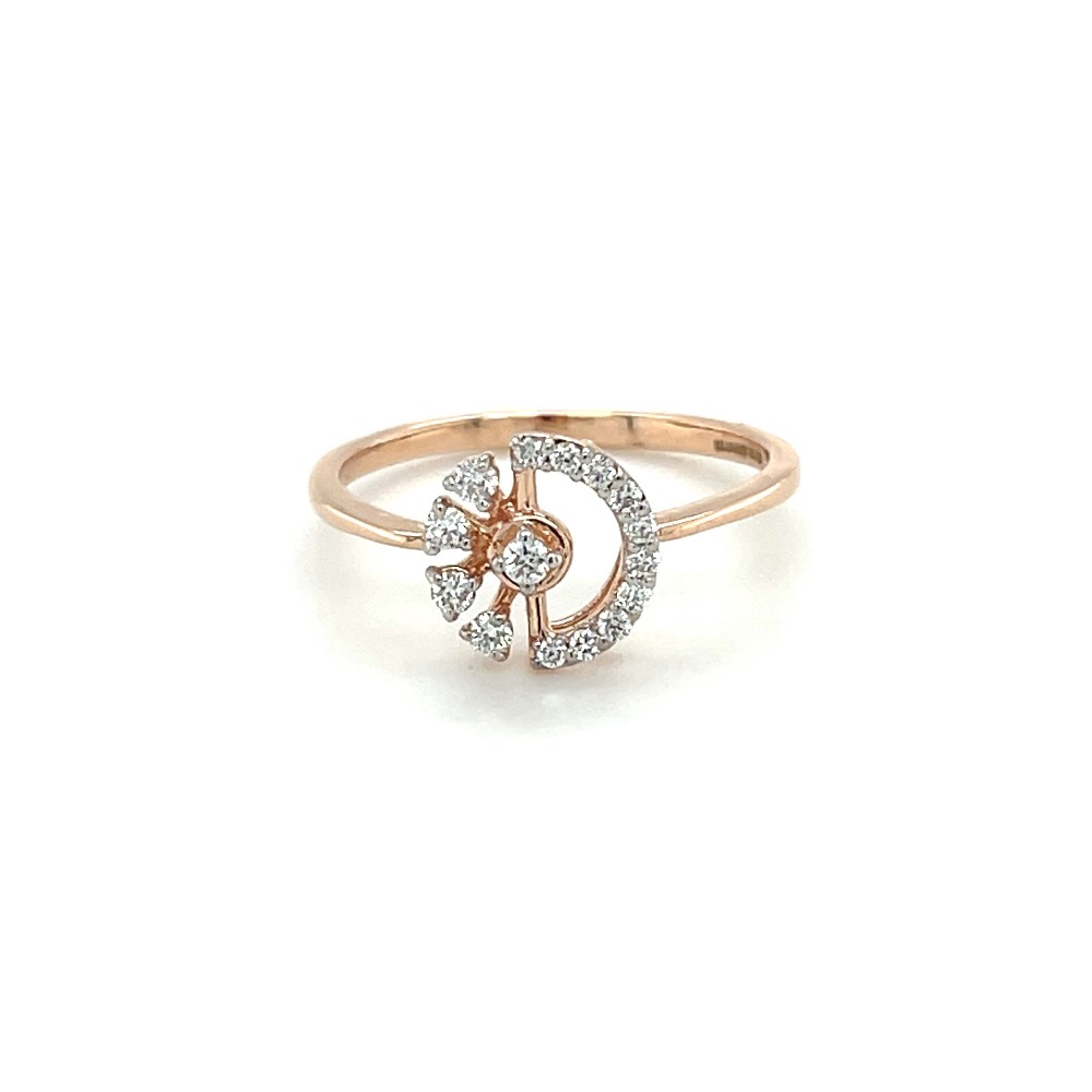 Sparkling Circle of Diamonds in 14k Rose Gold Band