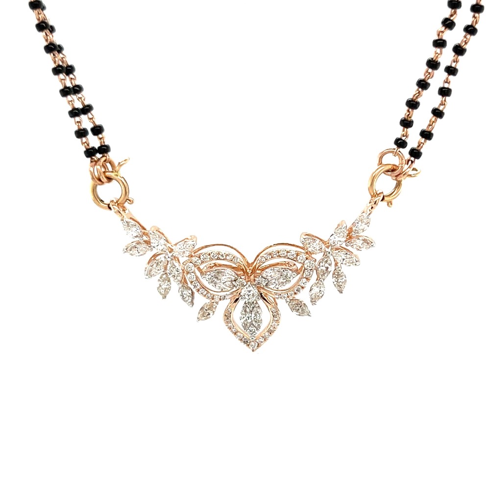 Aradhya Diamond Mangalsutra Tanmaniya Pendant in 1.18 Cts