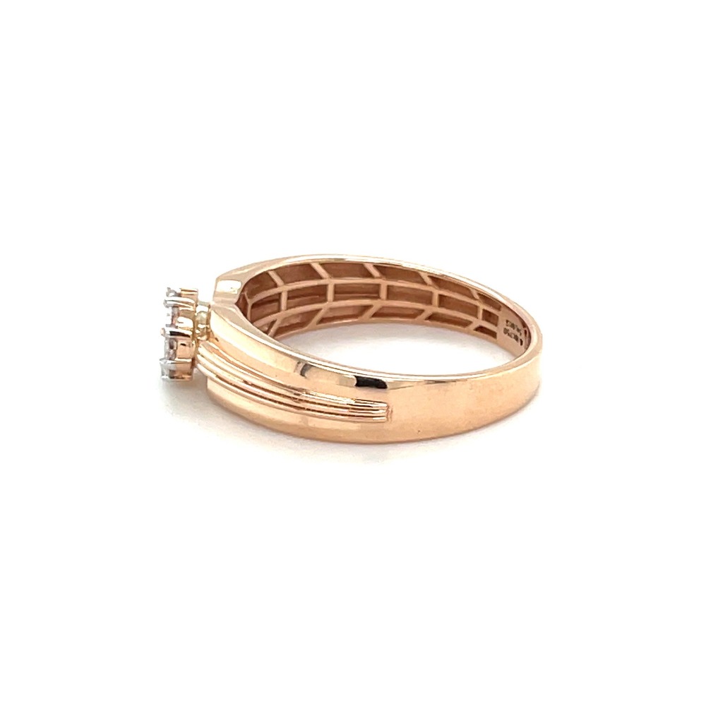 Omega Diamond Engagement Ring in Rose Gold