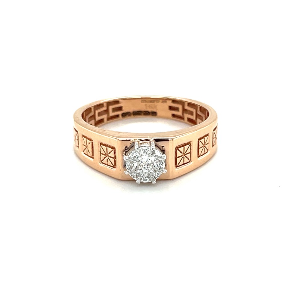 Engagement Ring with Sun Motive for Men