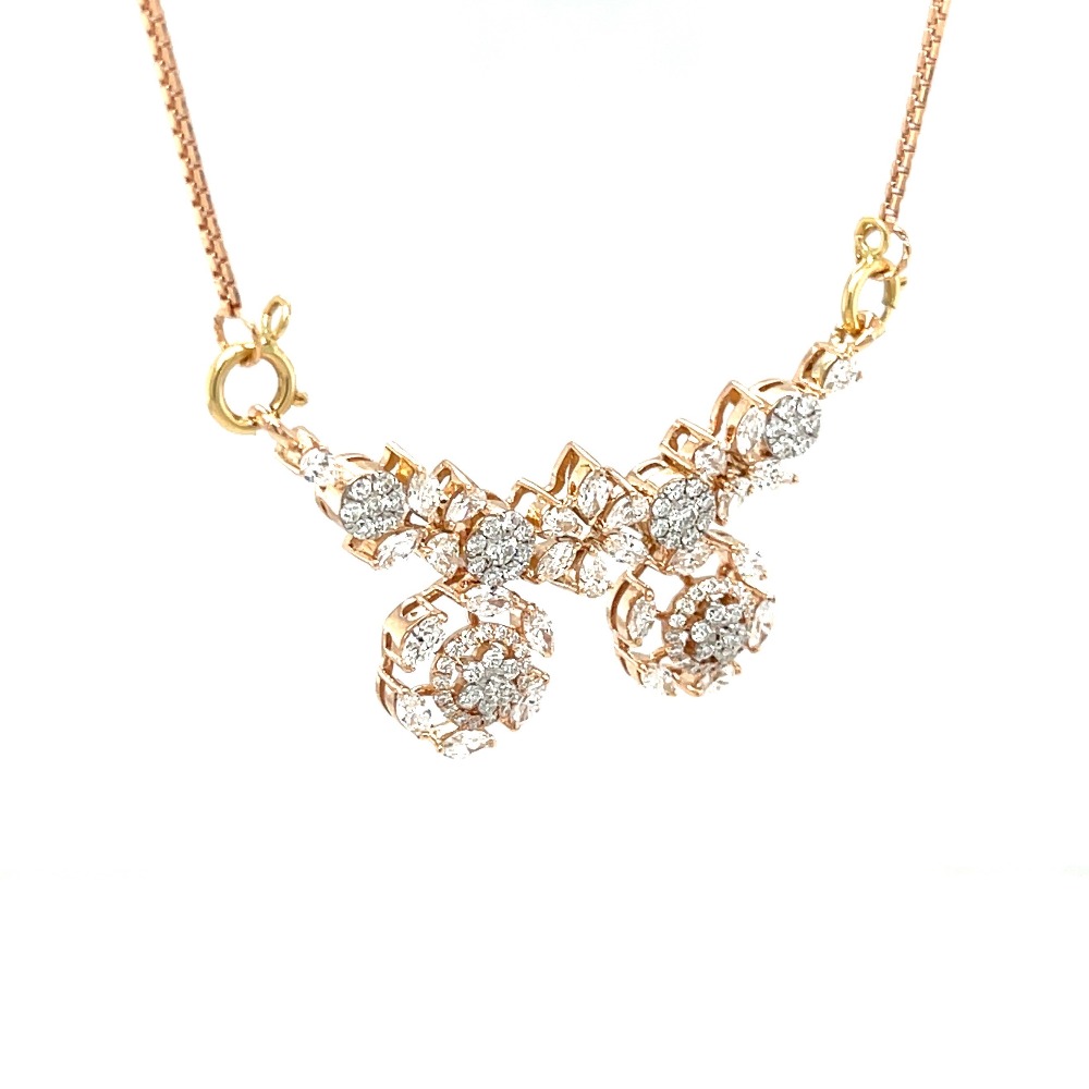 Fancy Two vati Diamond Tanmaniya Mangalsutra Pendant