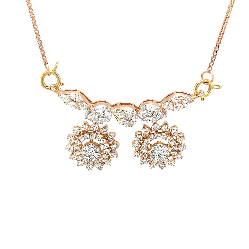 Fancy Vati Tanmaniya Mangalsutra Pendant in Diamond