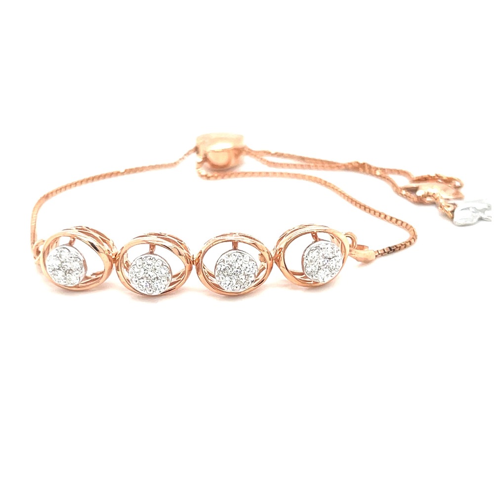 Flexible Chain Royale diamonds Bracelet in Rose Gold