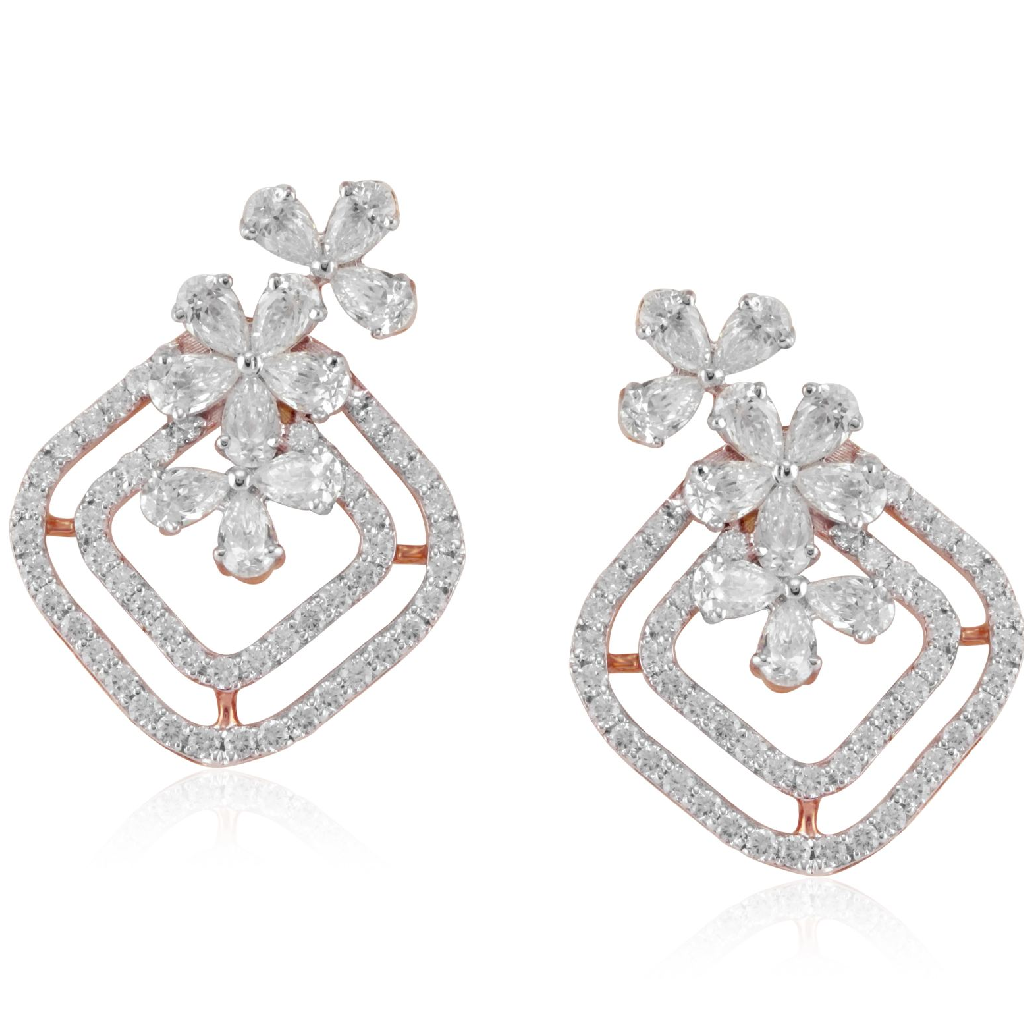 Aroha Creative Diamond Simulants EarTops JSJ0254