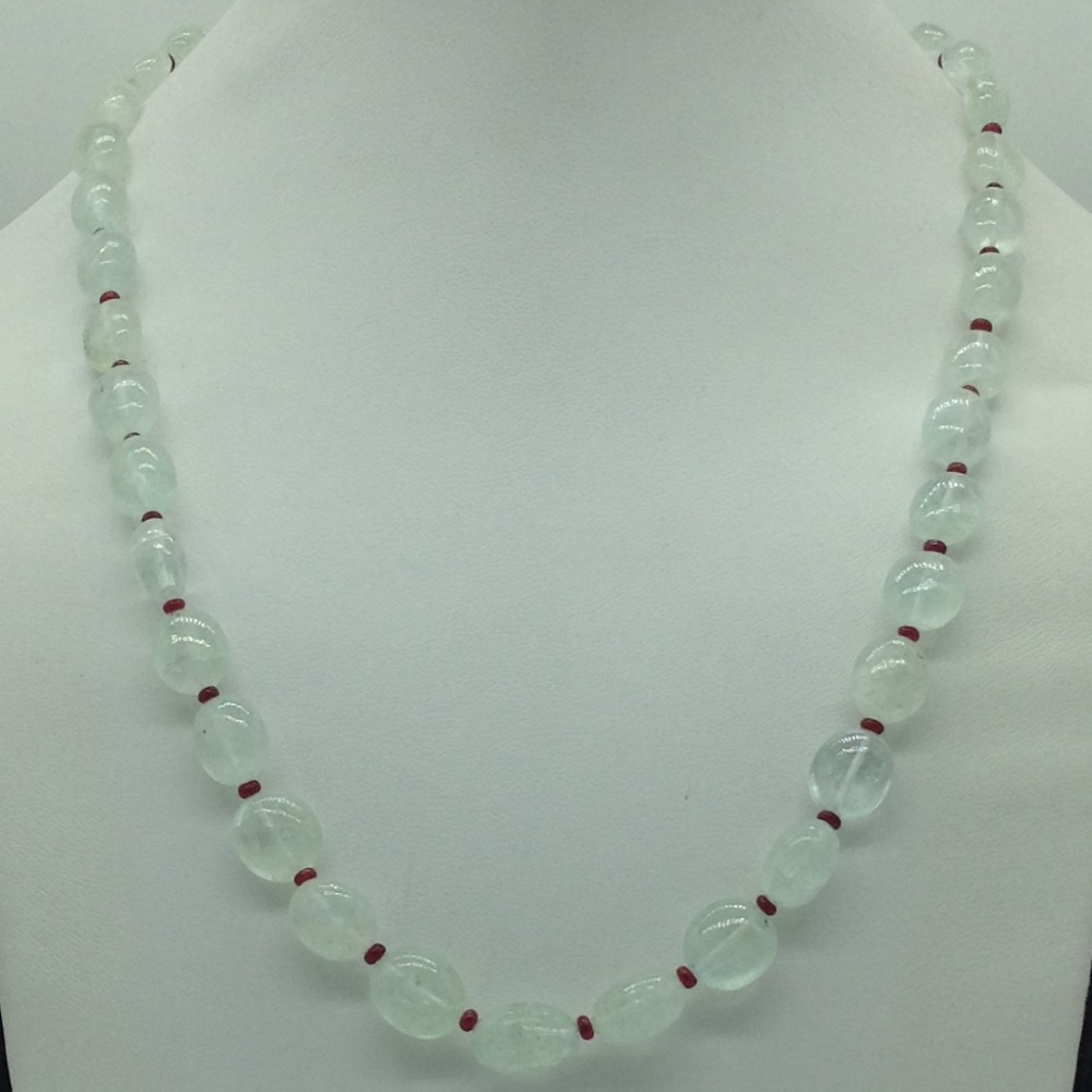 Natural Green Beryl 1 Line Necklace JSS0197