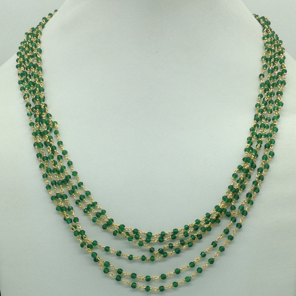 Green Beeds 6 Line Taar Mala JSS0177