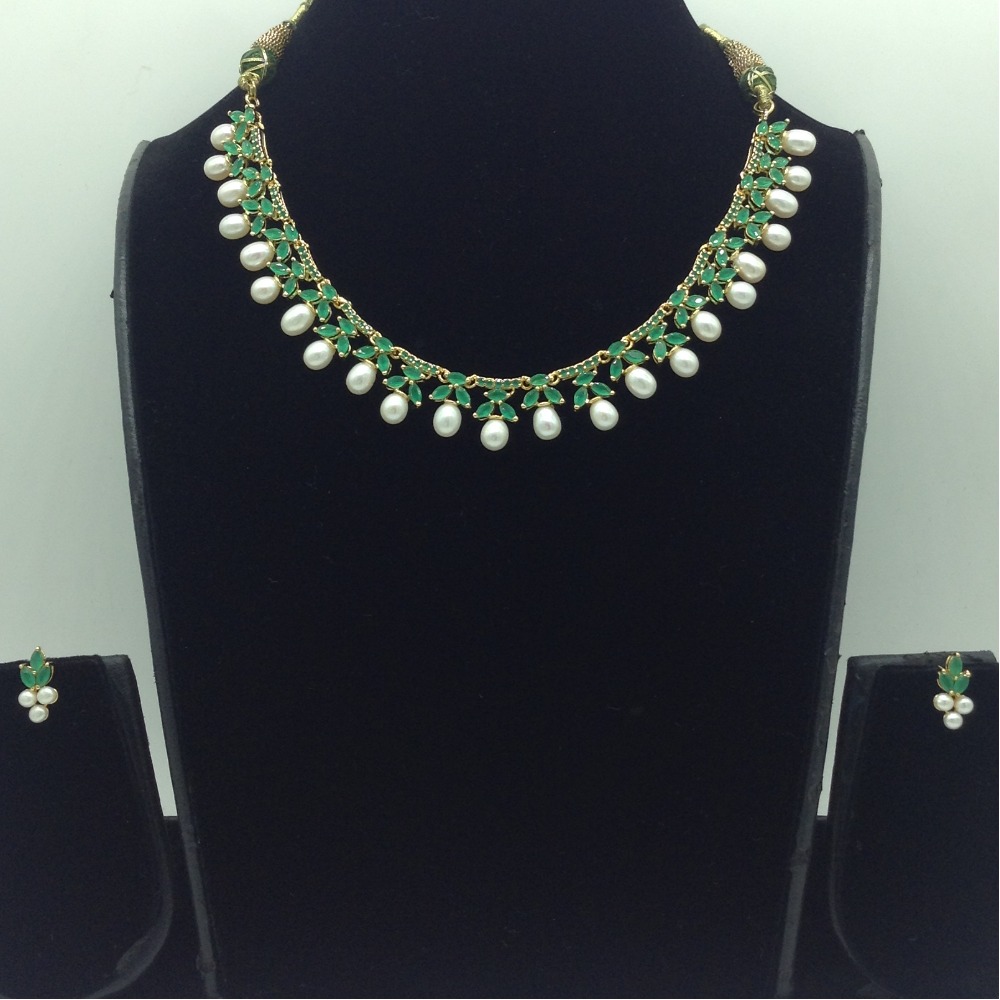 Green CZ Necklace Set JNC0216