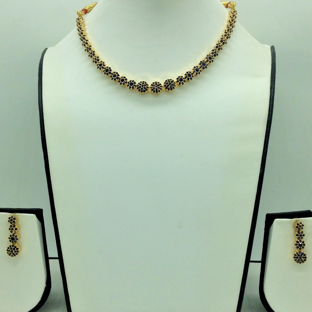 Blue CZ Necklace Set JNC0213