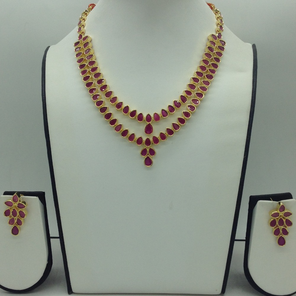 Red CZ Necklace Set JNC0211