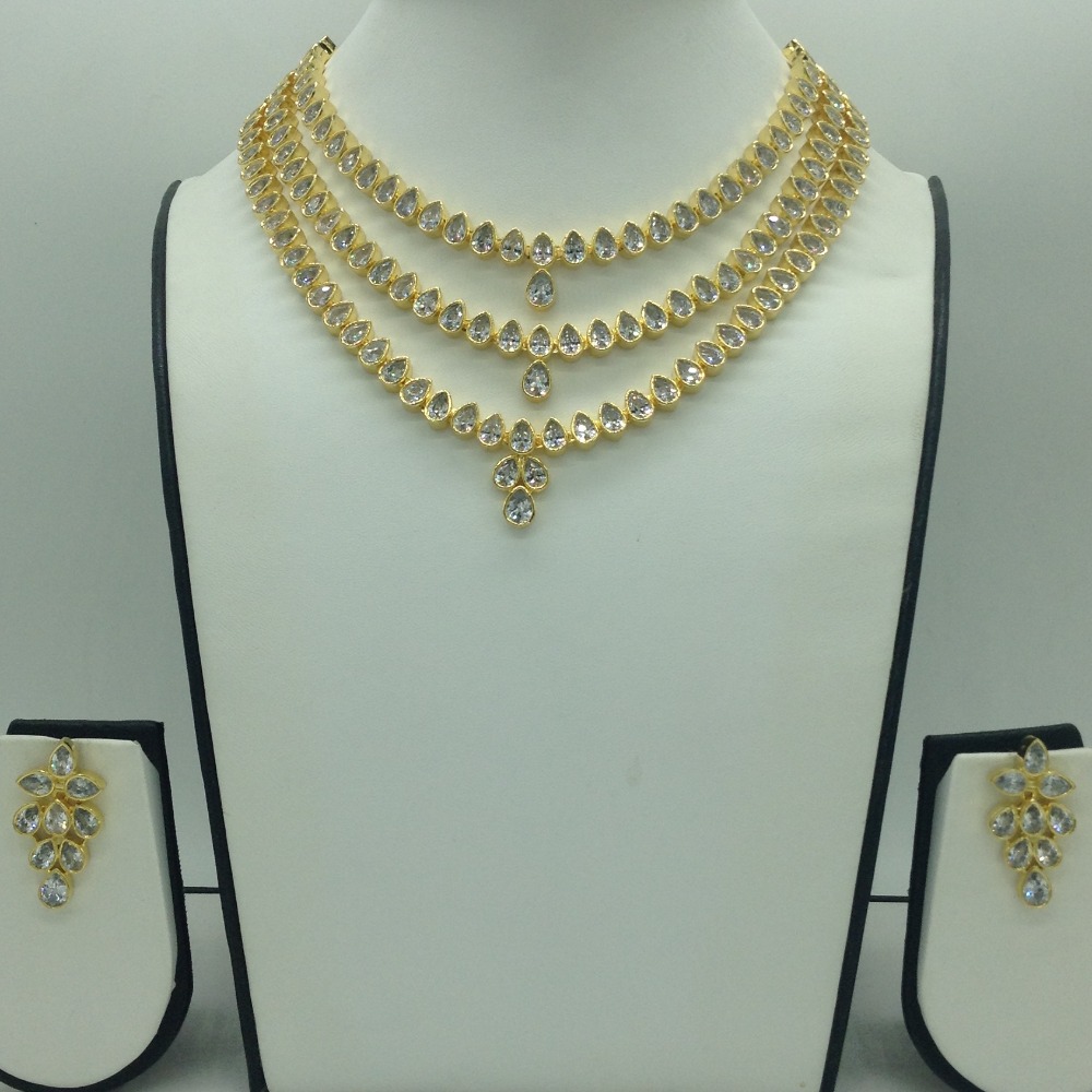 White CZ Necklace Set JNC0201
