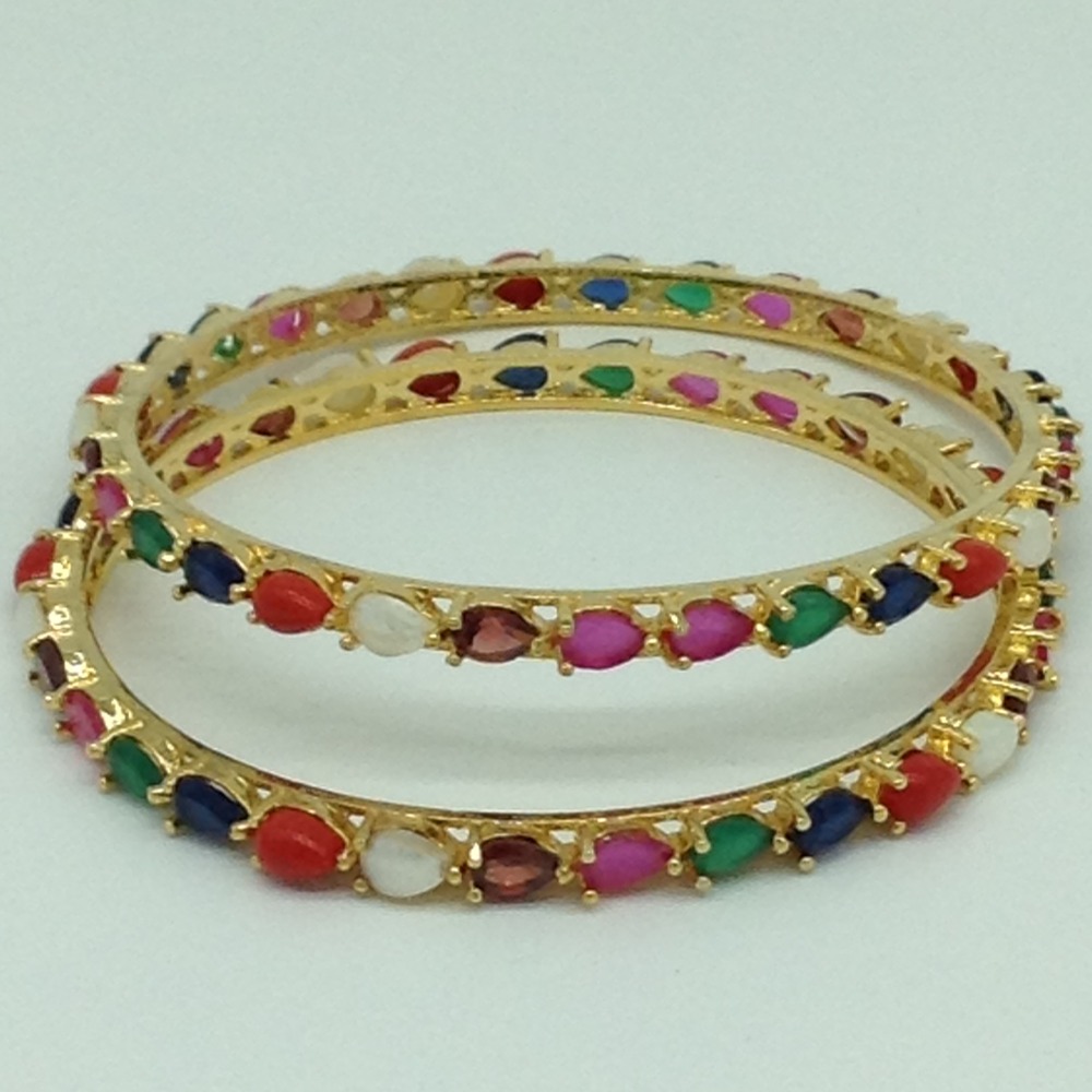 Navratna CZ Fancy Bangles JBG0319