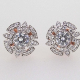 Aroha Creative Diamond Simulants EarTops JSJ0221