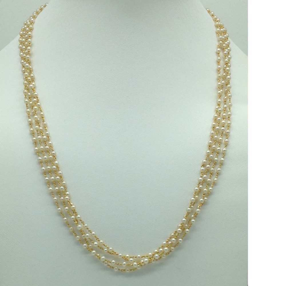 Freshwater Round Pearls Gold Taar Necklace JGT0020