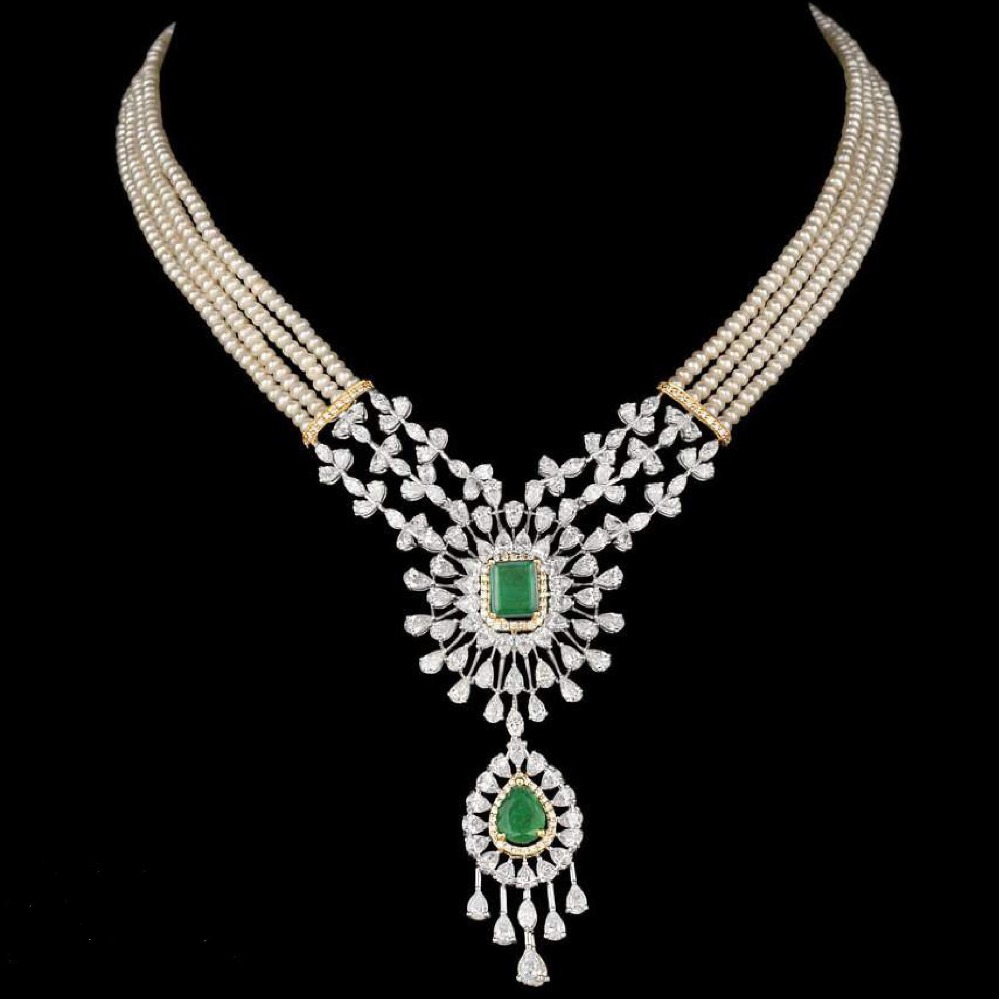 Diamonds and Emeralds Pendent JSJ0184