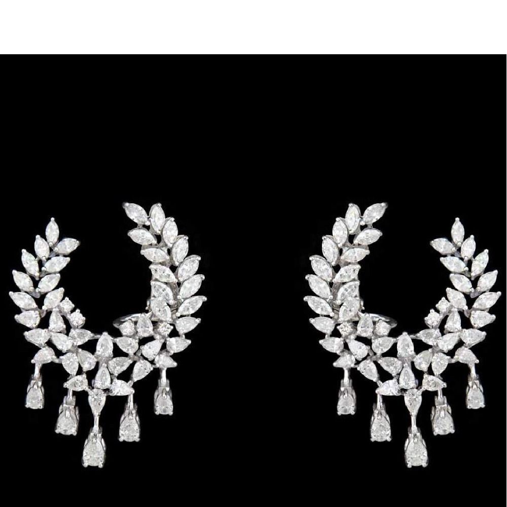 Diamonds Ear Hangings JSJ0039