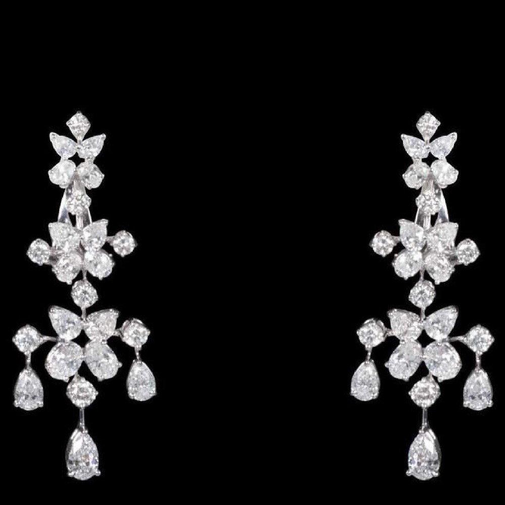 Diamonds Ear Hangings JSJ0026