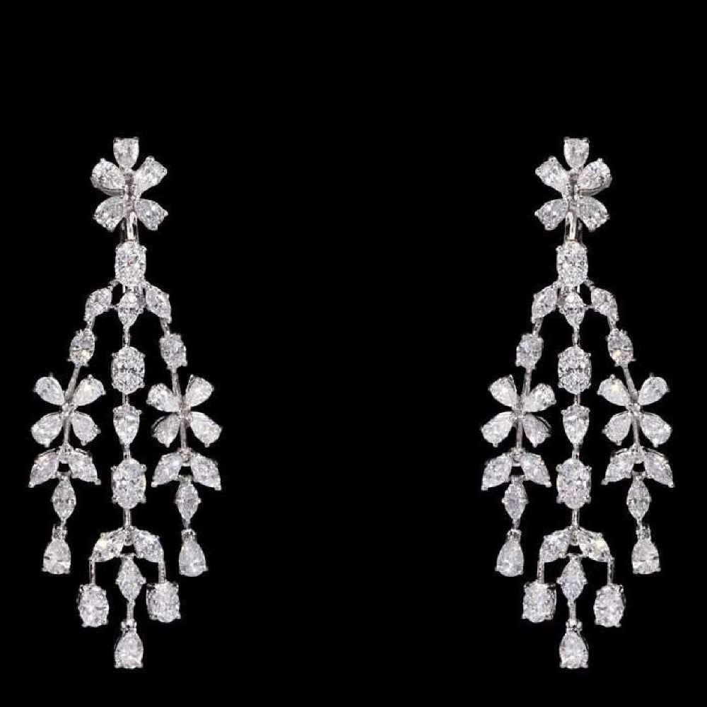 Diamonds Ear Hangings JSJ0023