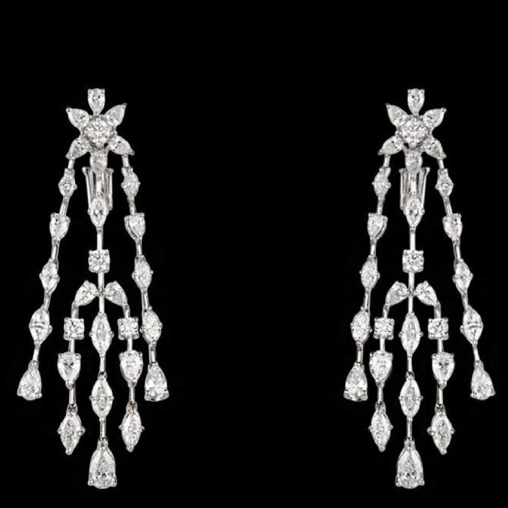 Diamonds Ear Hangings JSJ0018