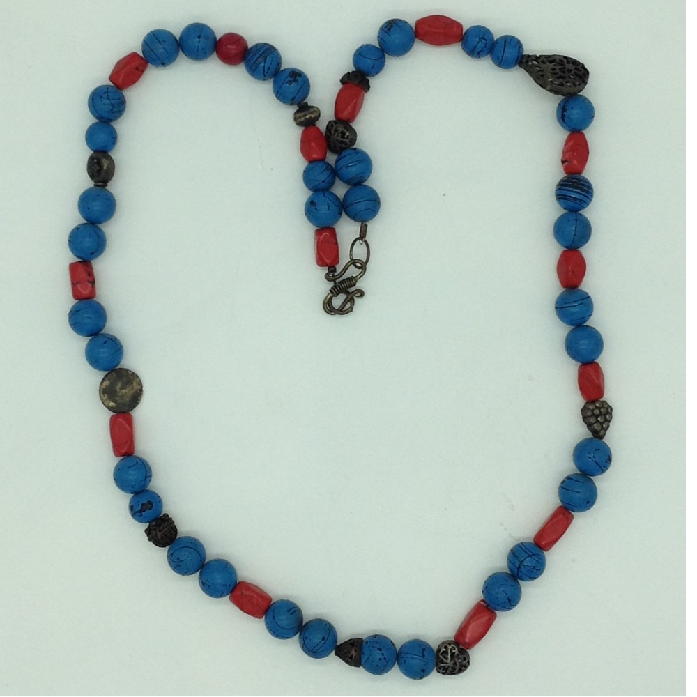 Natural Turquoise And Corals Necklace JSS0150