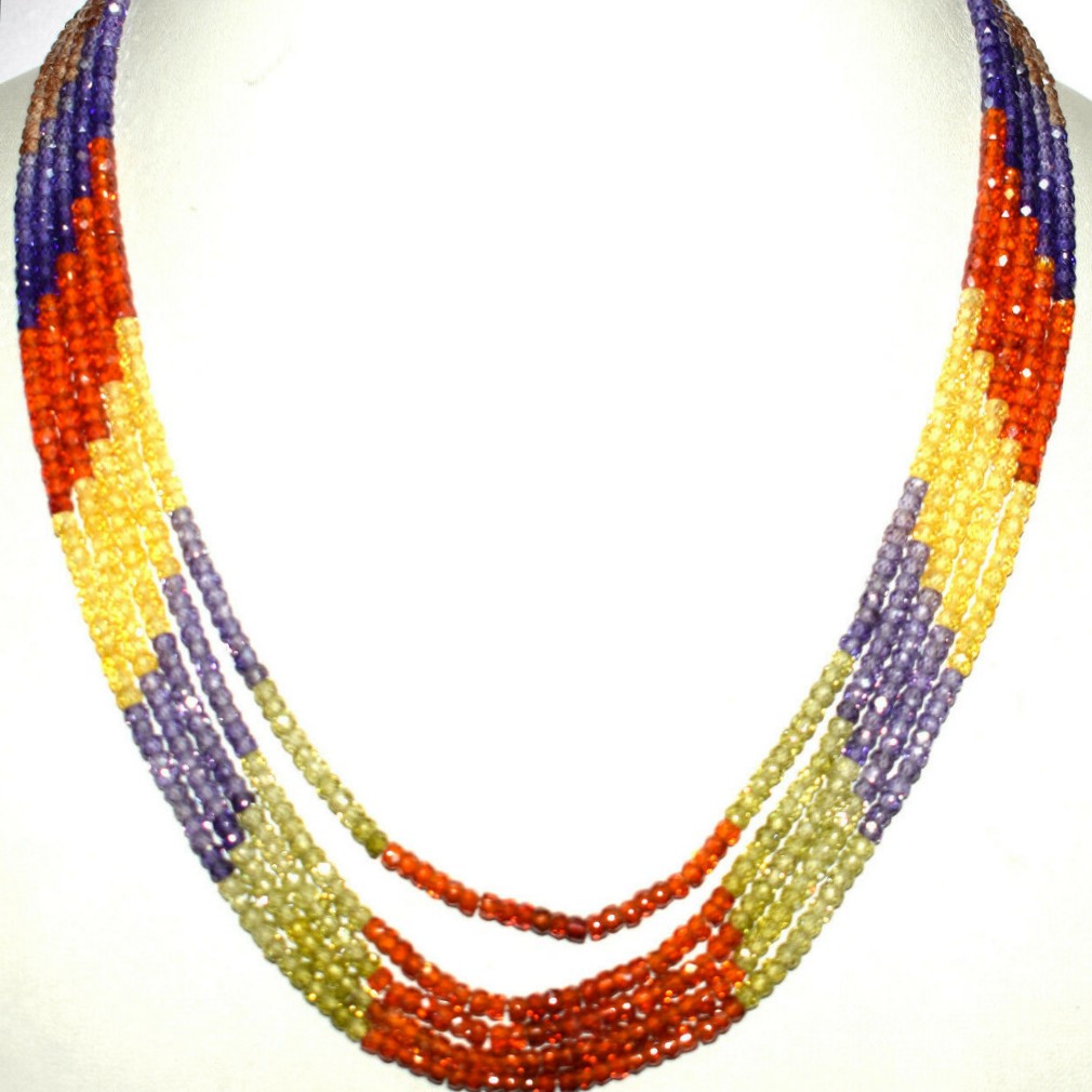 Cz Necklace 5 Layers JSS0304