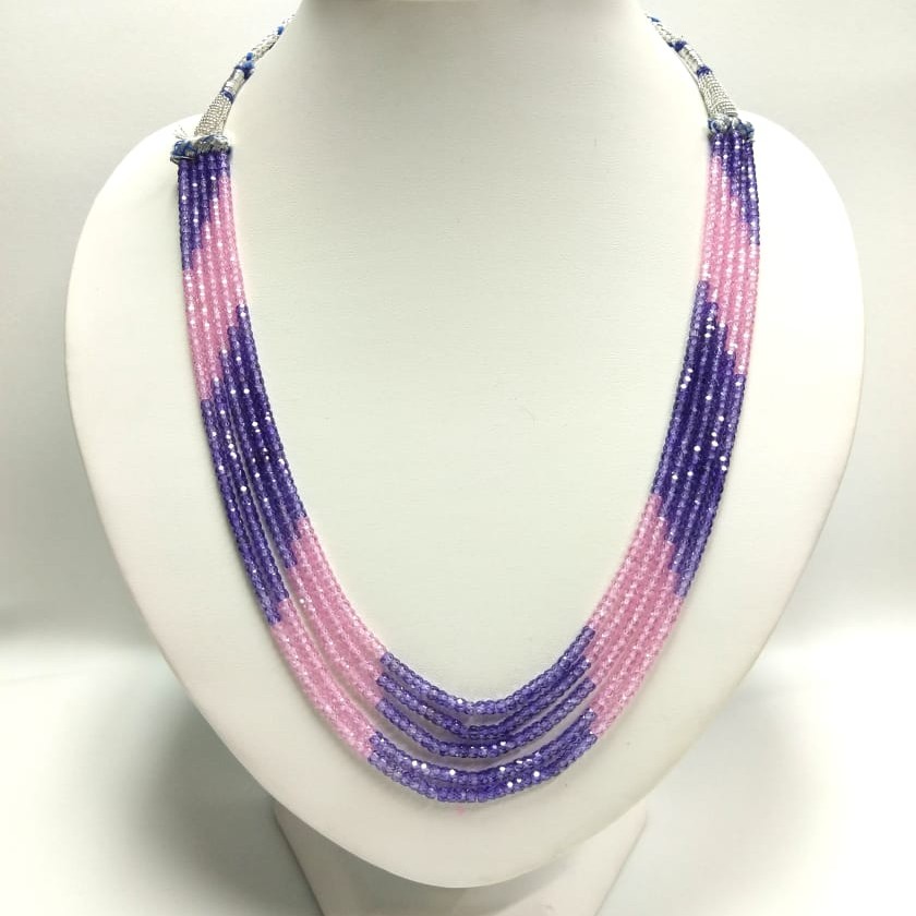 Cz Necklace 5 Layers JSS0302