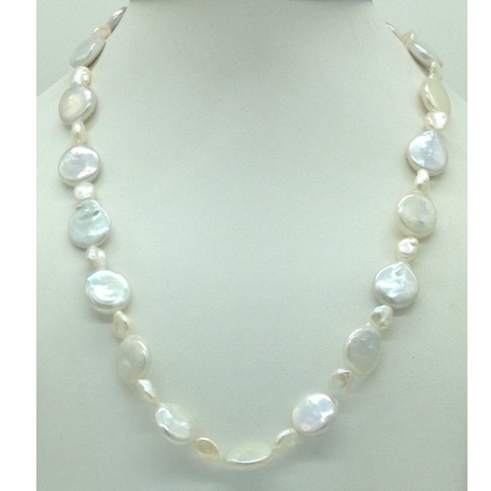 Freshwater White Baroque Pearls Knotted Mala JPM0447