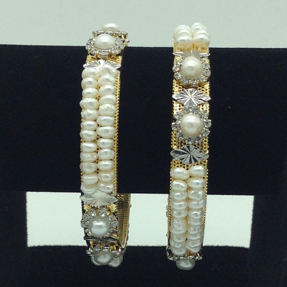 Pearls CZ Fancy Bangles JBG0308
