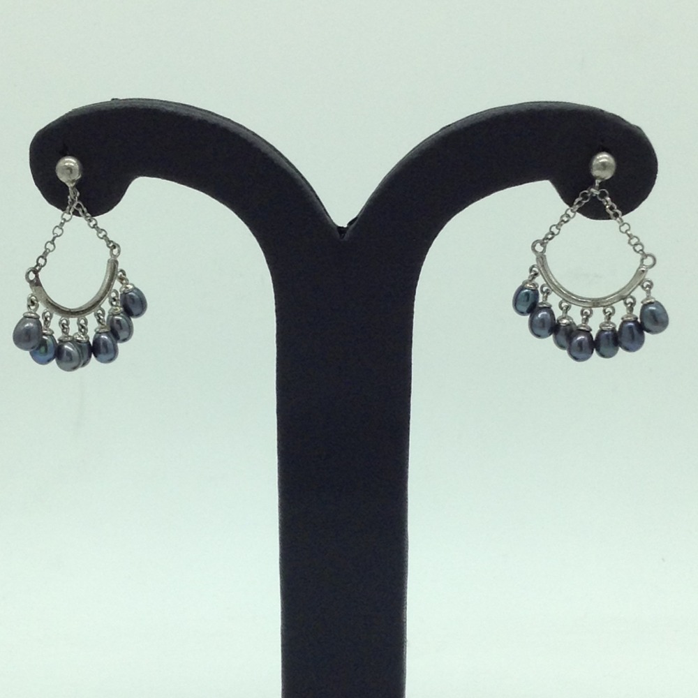 Pearl Silver Ear Hangings JER0163