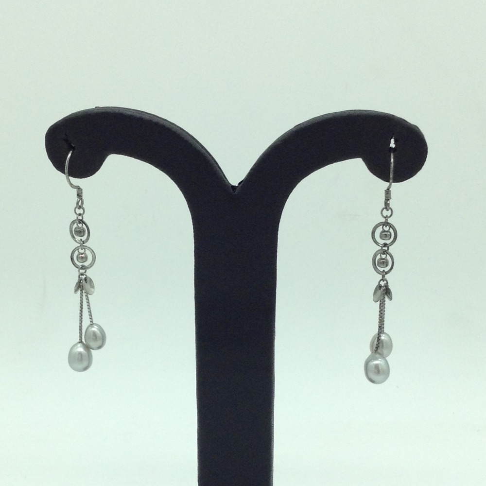 Pearl Silver Ear Hangings JER0160