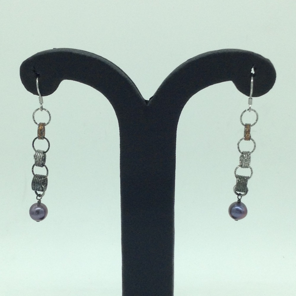 Pearl Silver Ear Hangings JER0148