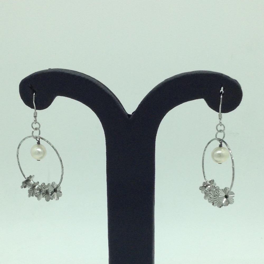 Pearl Silver Ear Hangings JER0138