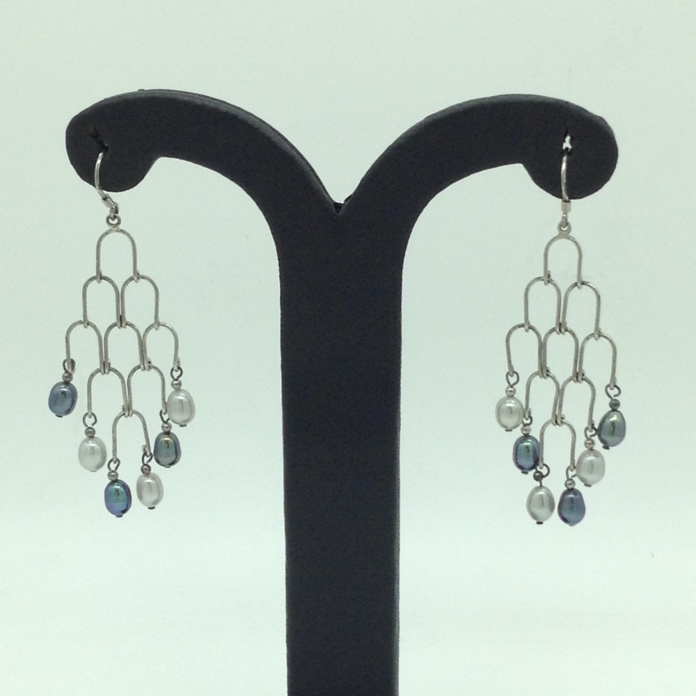 Pearl Silver Ear Hangings JER0137
