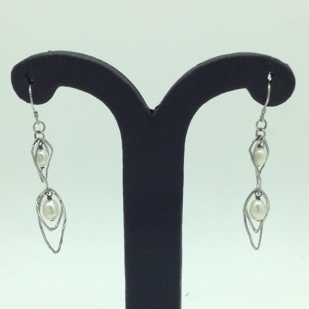 Pearl Silver Ear Hangings JER0135