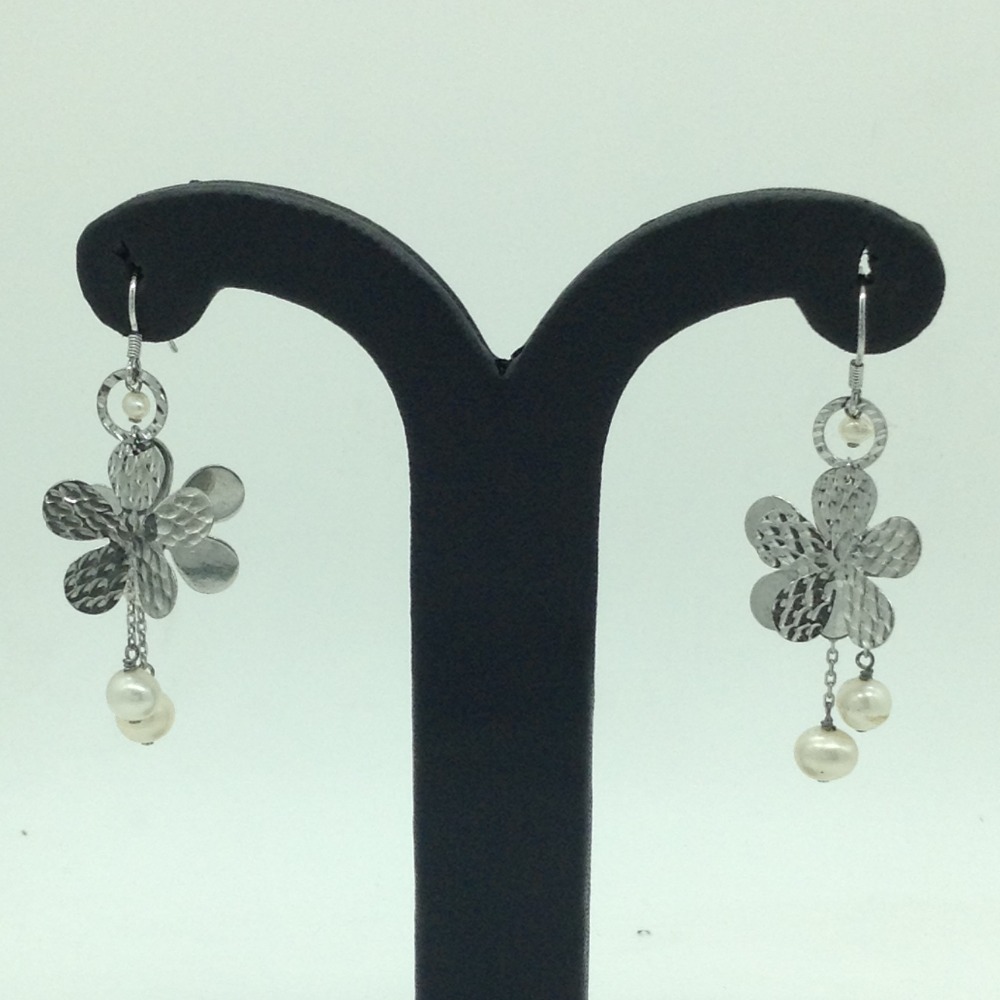 Pearl Silver Ear Hangings JER0129