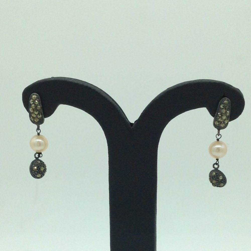 Pearl Silver Ear Hangings JER0119