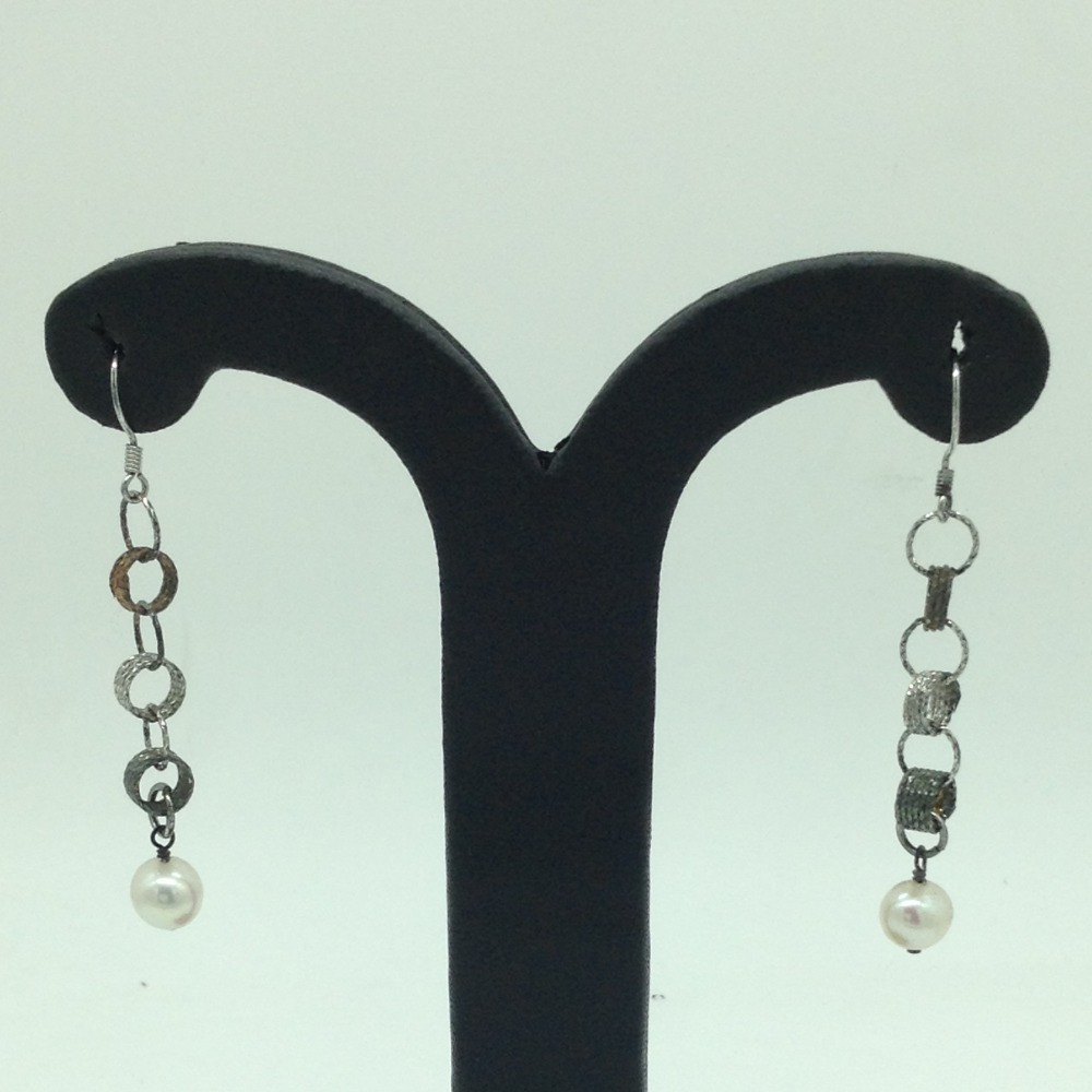 Pearl Silver Ear Hangings JER0116