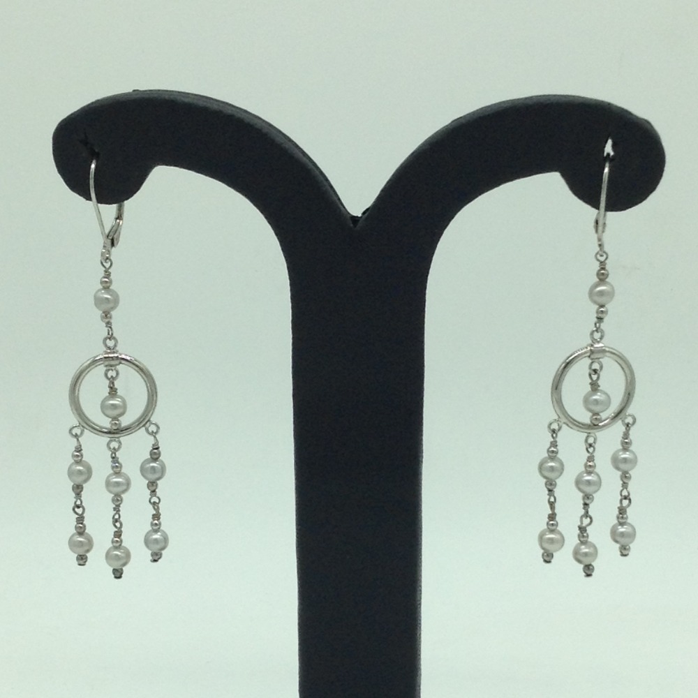 Pearl Silver Ear Hangings JER0101